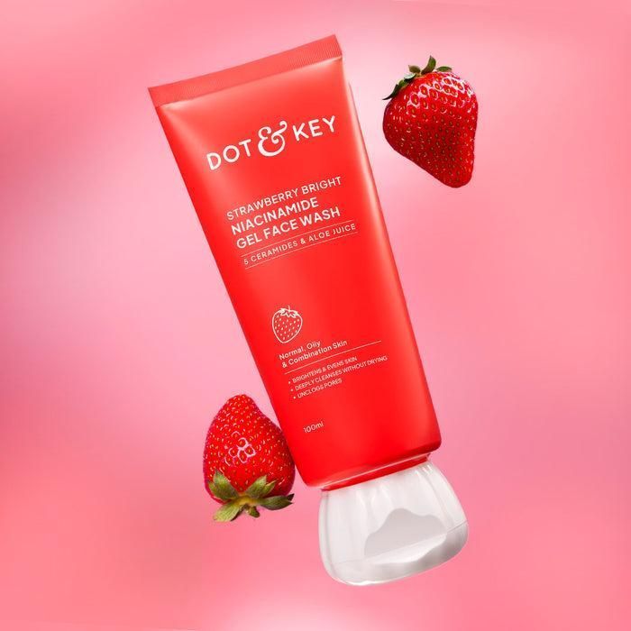 Dot & key Strawberry bright Niacinamide Gel face wash