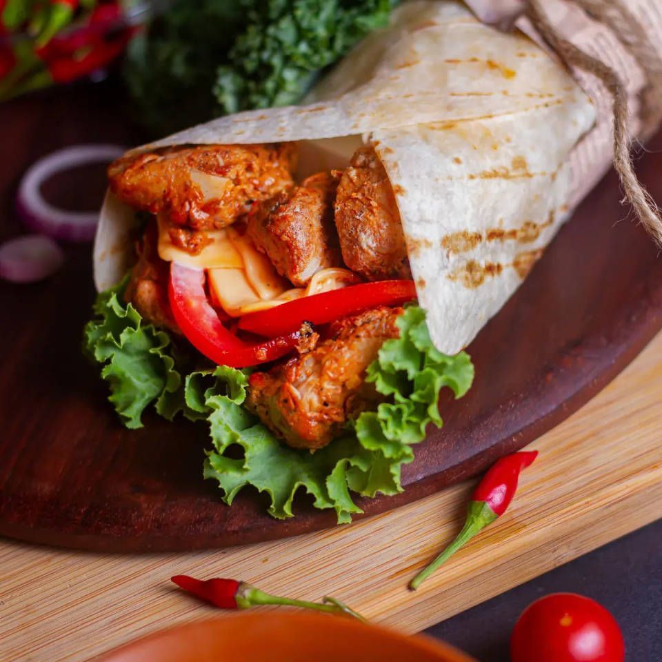 Chicken tikka roll