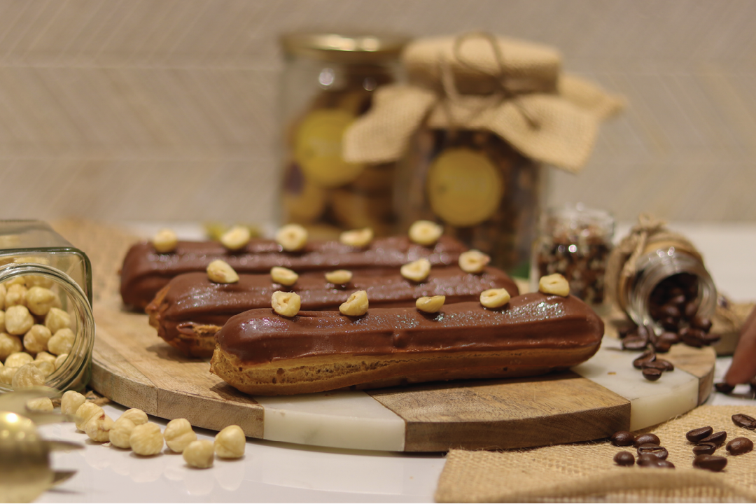 Hazelnut eclair