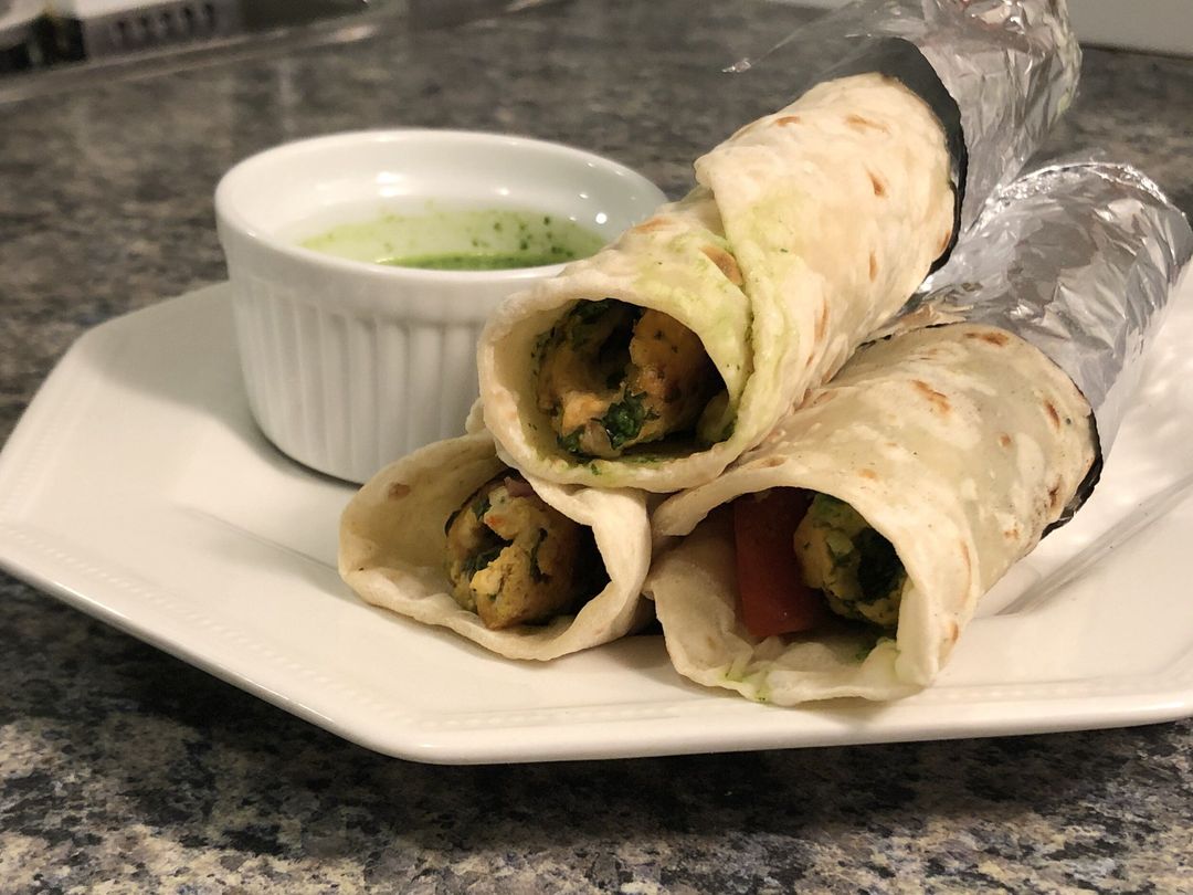 Chicken seekh roll