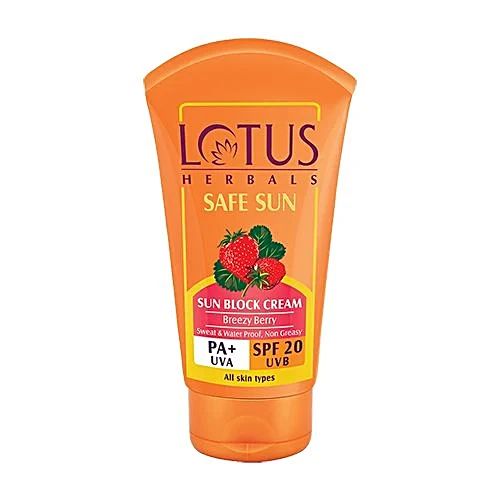 Lotus Herbals Safe Sun, Sun Block Cream PA+ - SPF 20