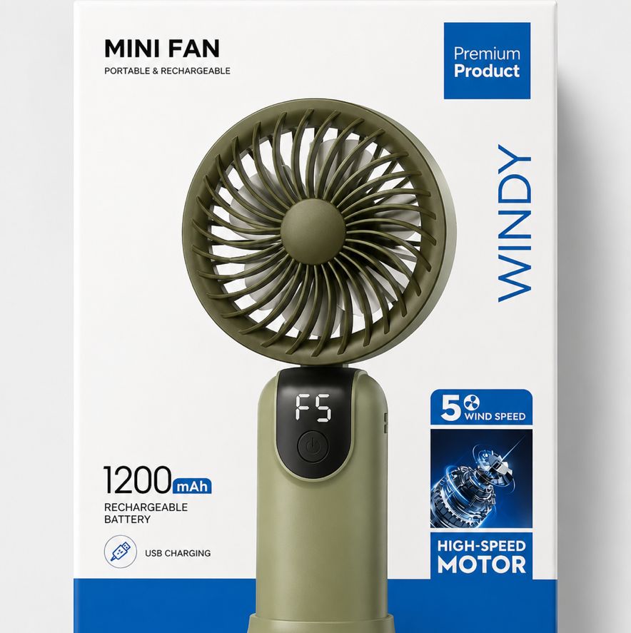 MINI FAN 1200 MAH HIGH MOTOR SPEED