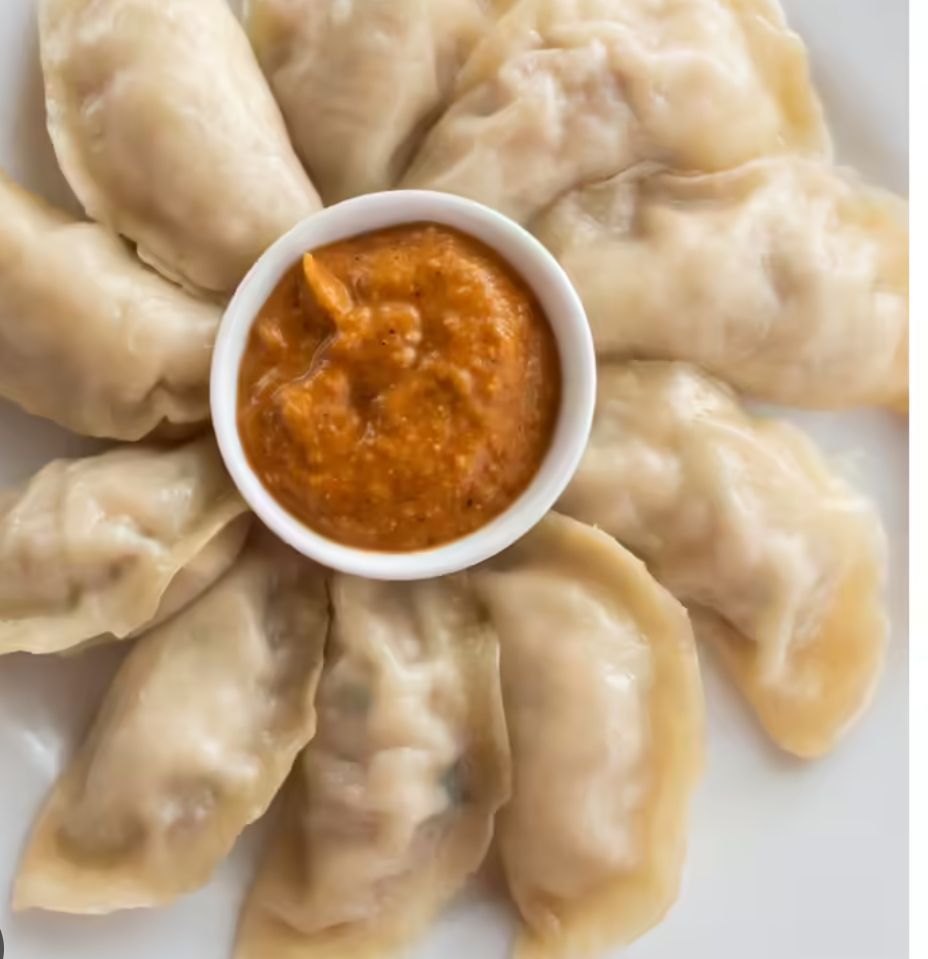 Chicken momo's steamed