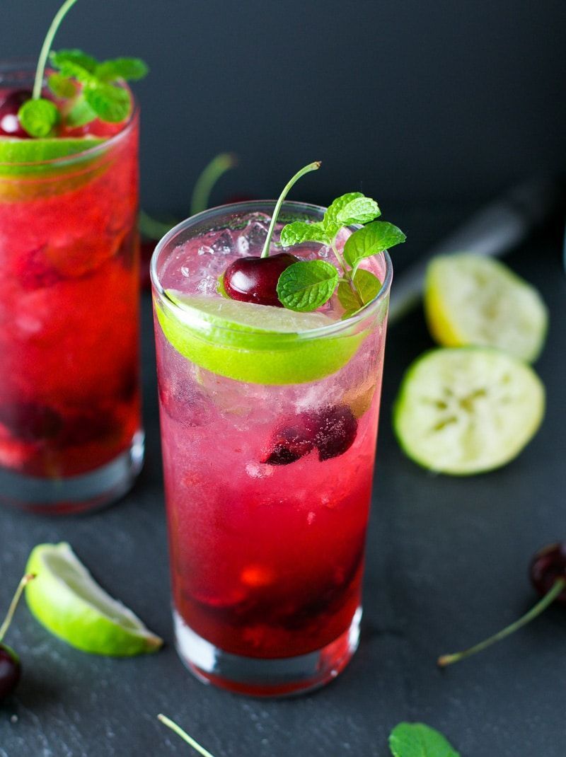 Cherry virgin mojito