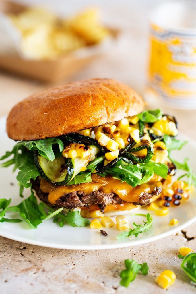 Corn cheese burger