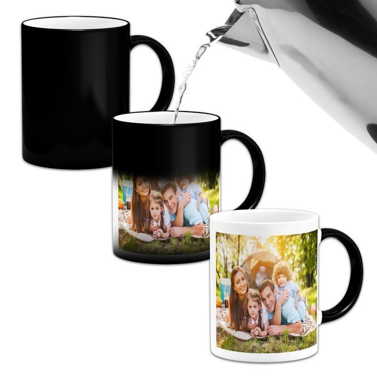 Personalised Heat Colour Changing Gift Magic Mug Image Photo Logo Text Cup