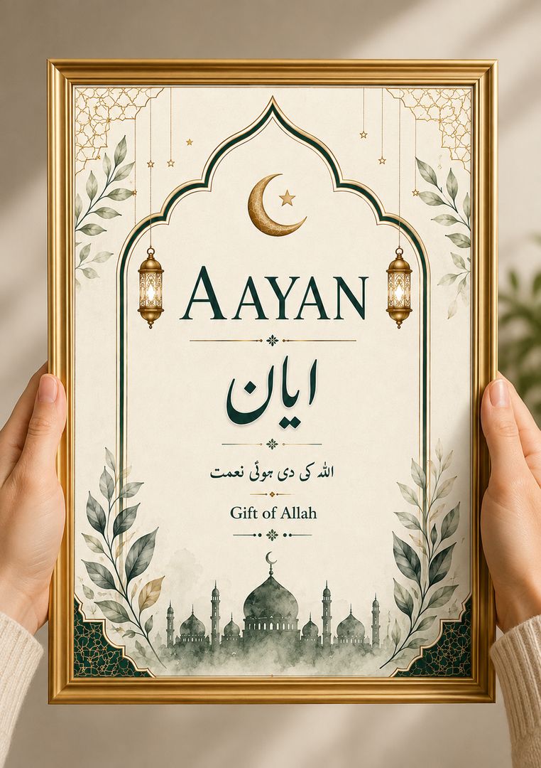 Customised name frame