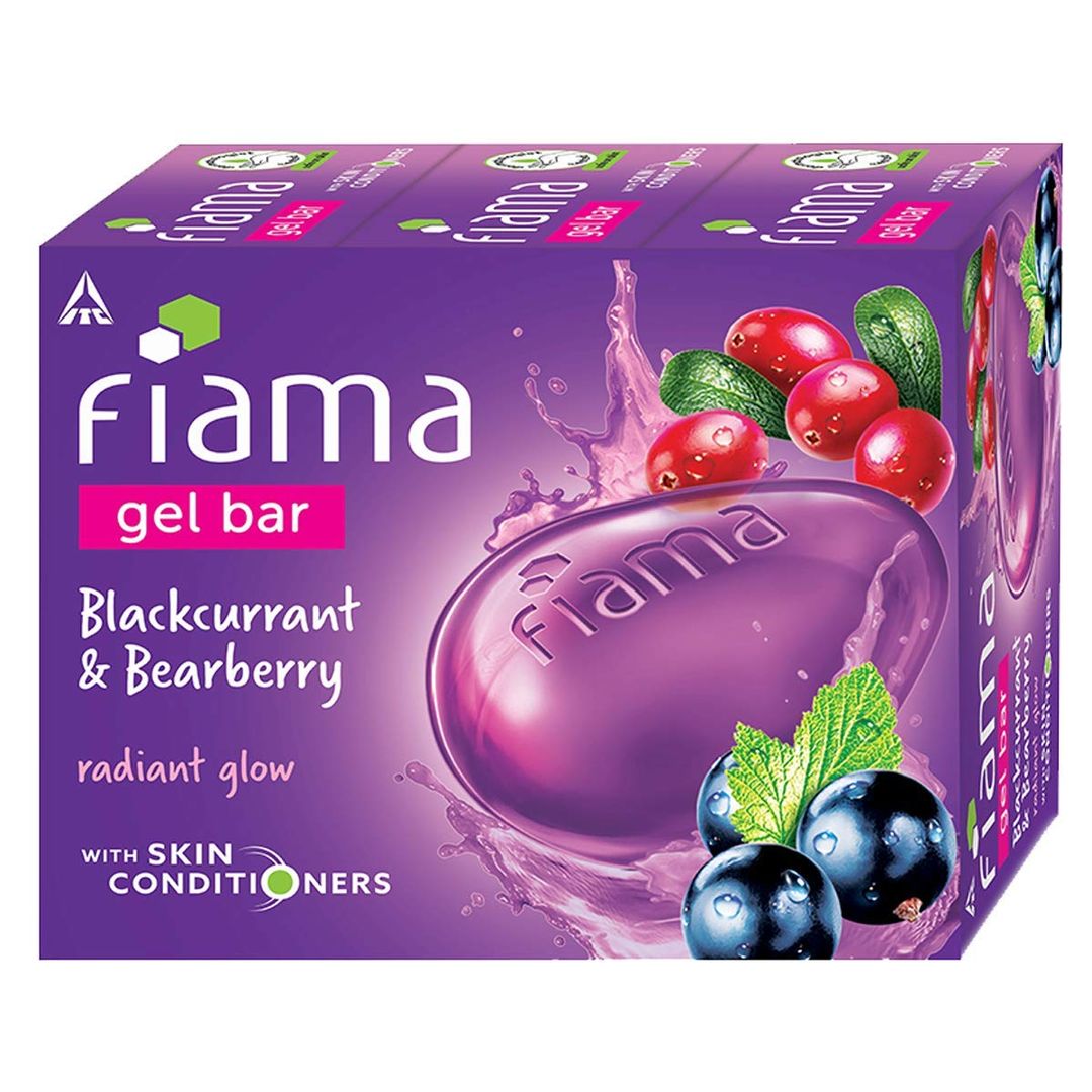 Fiama Gel Bar Blackcurrant And Bearberry for Radiant Glowing Skin (pack of 3)