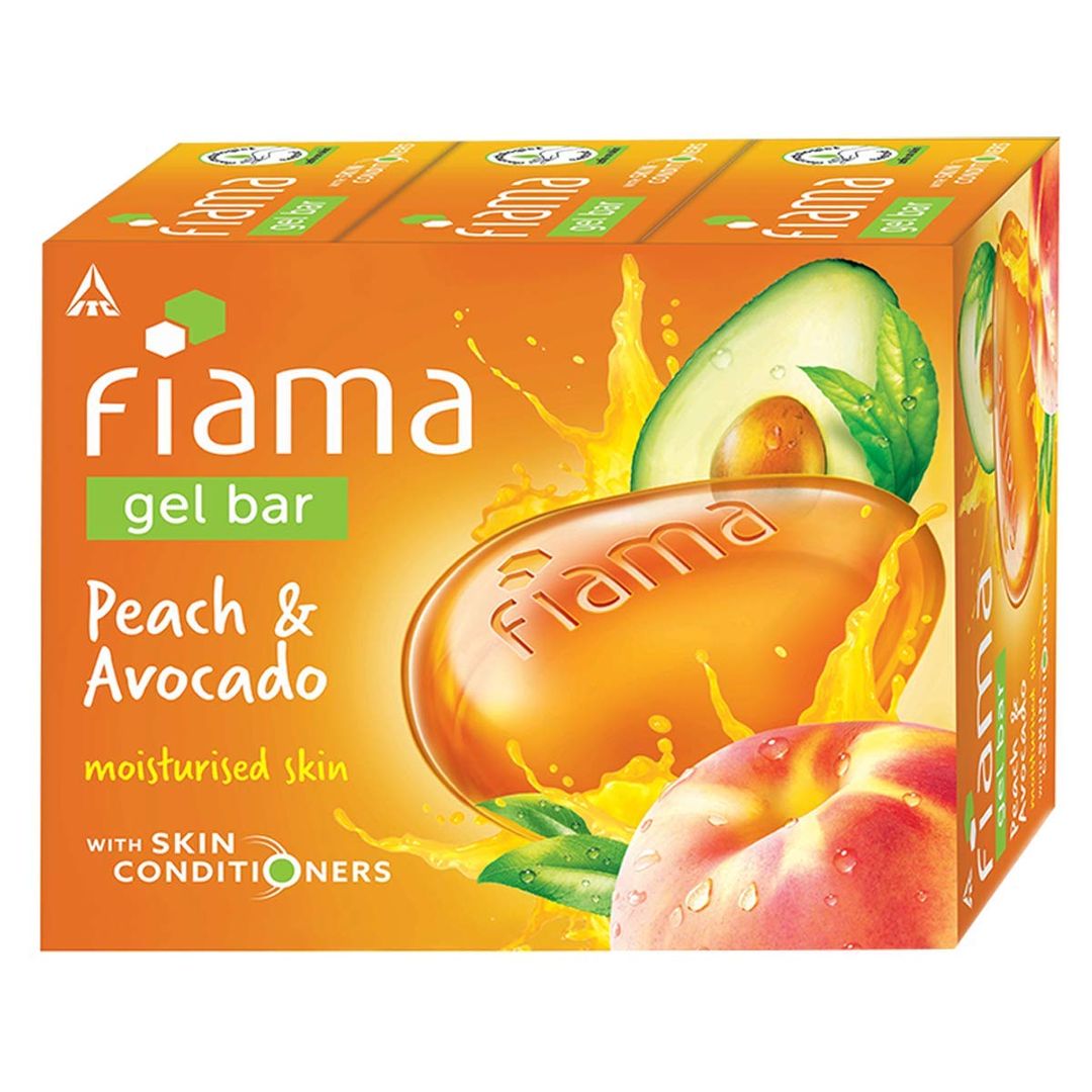 Fiama Gel Bar Peach And Avocado, 375g (125g - Pack of 3)