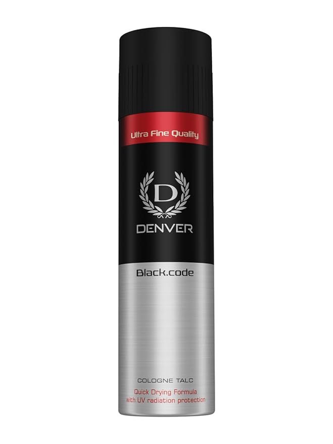 DENVER Black Code Cologne Talc, BUY 1 GET 1 FREE