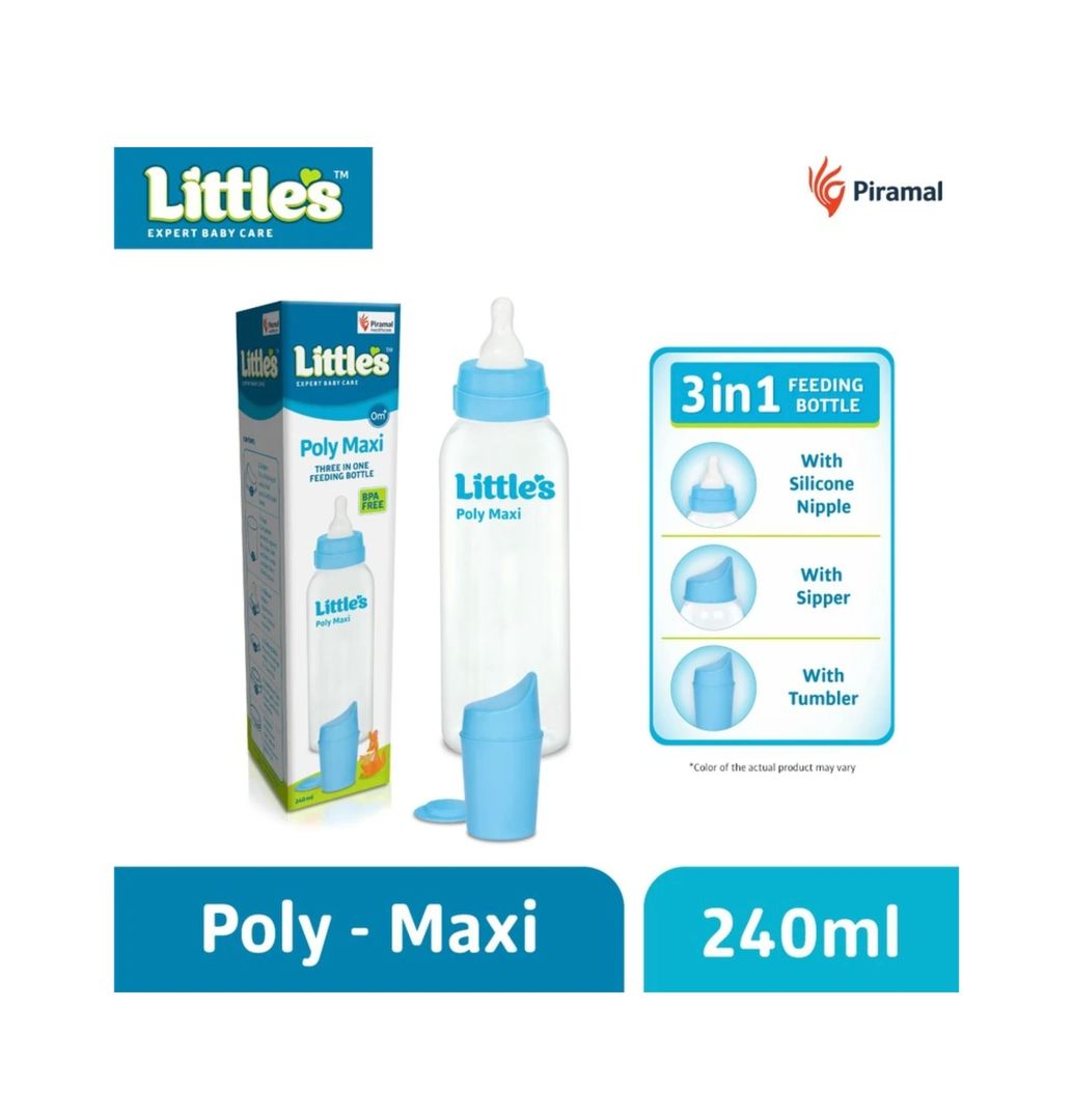 Little's Poly-Maxi Feeding Bottle |0M+| Plastic