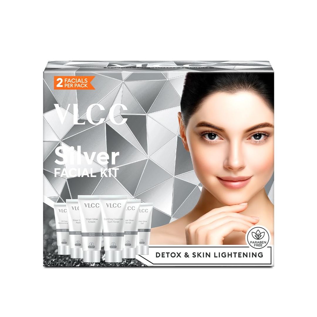 VLCC Silver Facial Kit - 60 g | Skin Purifying and Detoxing Facial.