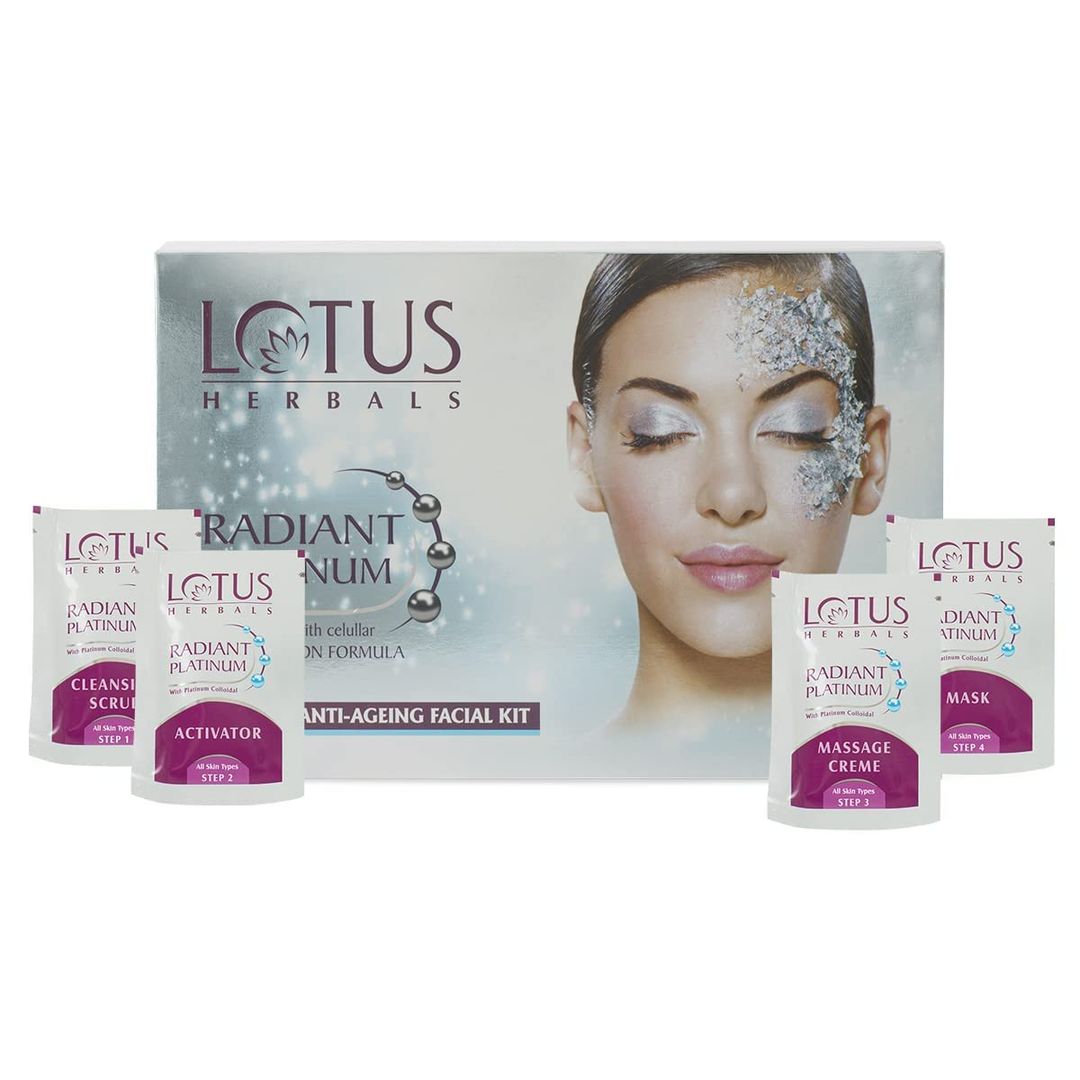 Lotus Herbals Radiant Platinum Anti-Ageing Facial Kit with Deep Cell Activation System