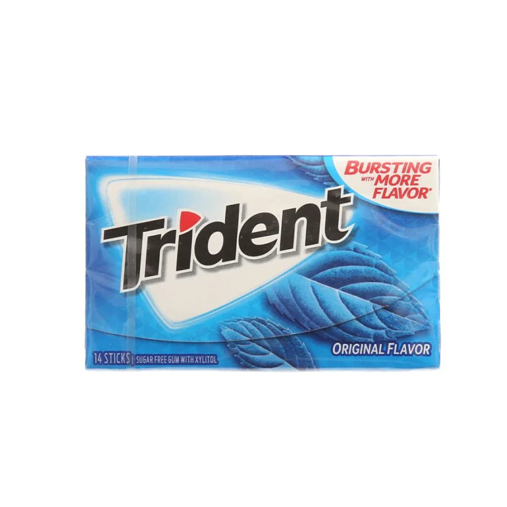Trident Sugar Free Chewing Gum Original Flavor 14 Sticks