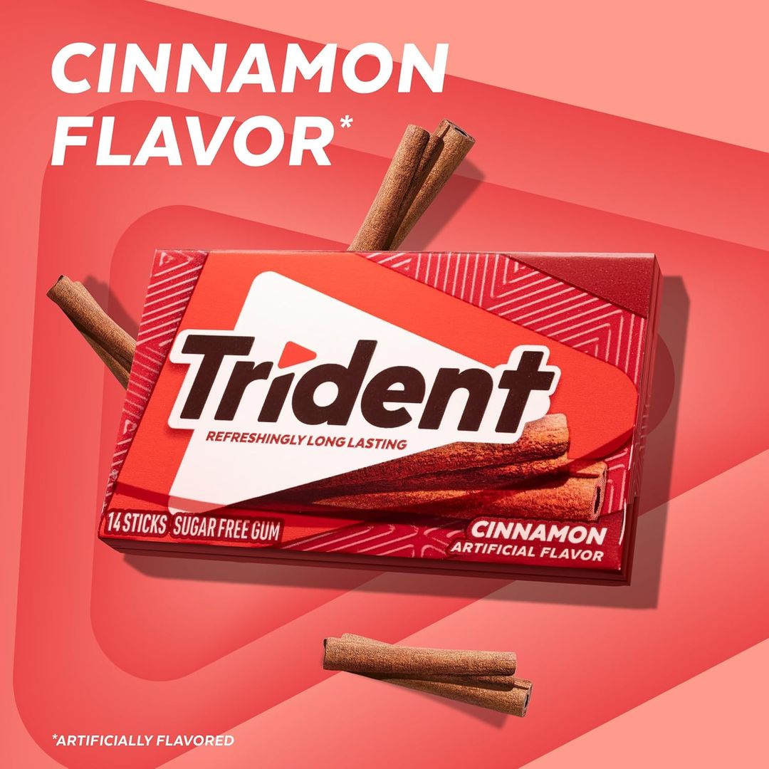 Trident Cinnamon Sugar Free Gum, 14 Sticks