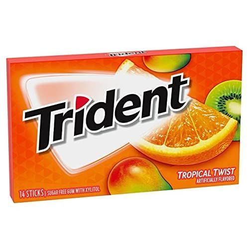 Trident Gum Tropical Twist Flavour Sugar Free Gum