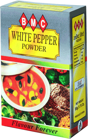 BMC White Pepper Powder, Pack of 50g