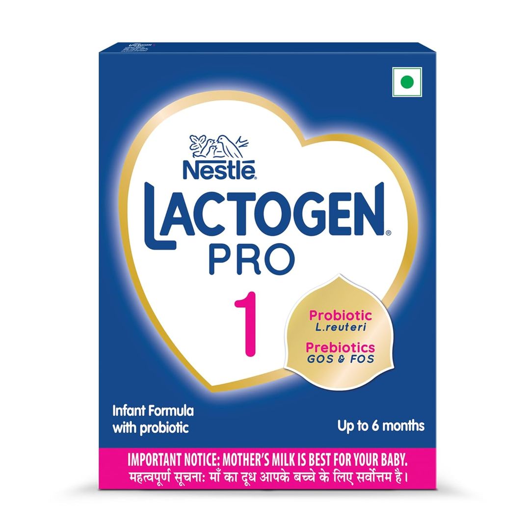 Lactogen Pro 1 Powder, Infant Formula Up To 6 Months With Probiotic And Prebiotics, Pack of 400g