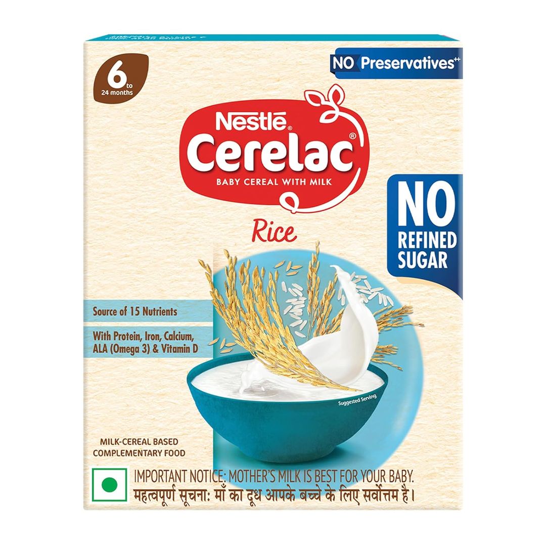 CERELAC Baby Food Cereal| Rice for 6 to 24 Months Baby |Pack of 300g