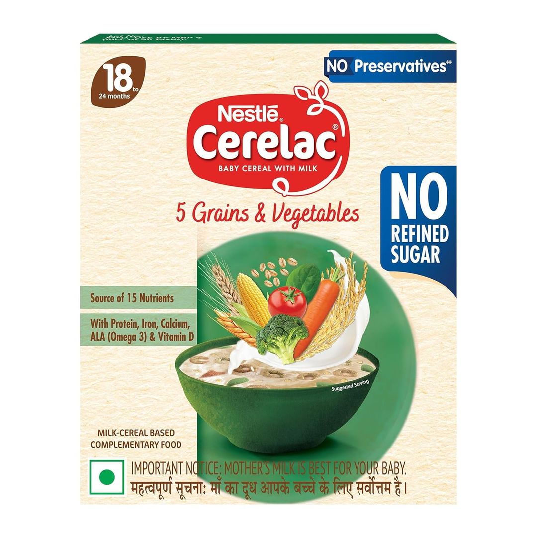 CERELAC Baby Food Cereal | 5 Grains & Vegetables for 18 to 24 Months Baby
