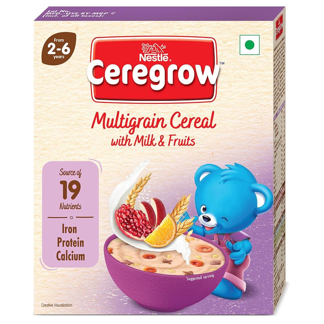 CEREGROW Multigrain Cereal with Milk & Fruits, From 2-6 years, 300g