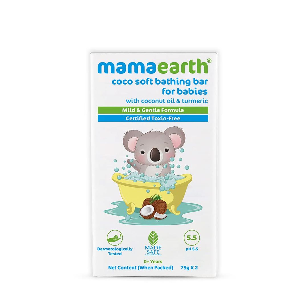 Mamaearth Coco Soft Bathing Bar for Babies, Pack of 2