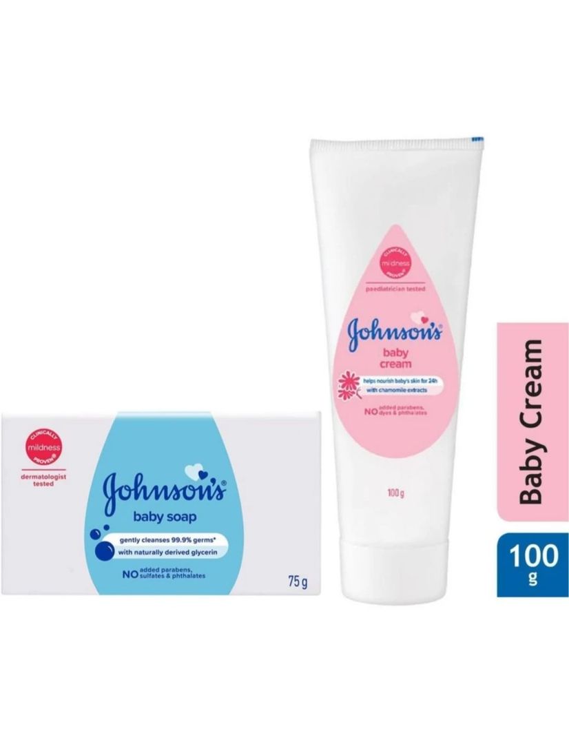 Johnson's baby cream and baby soap