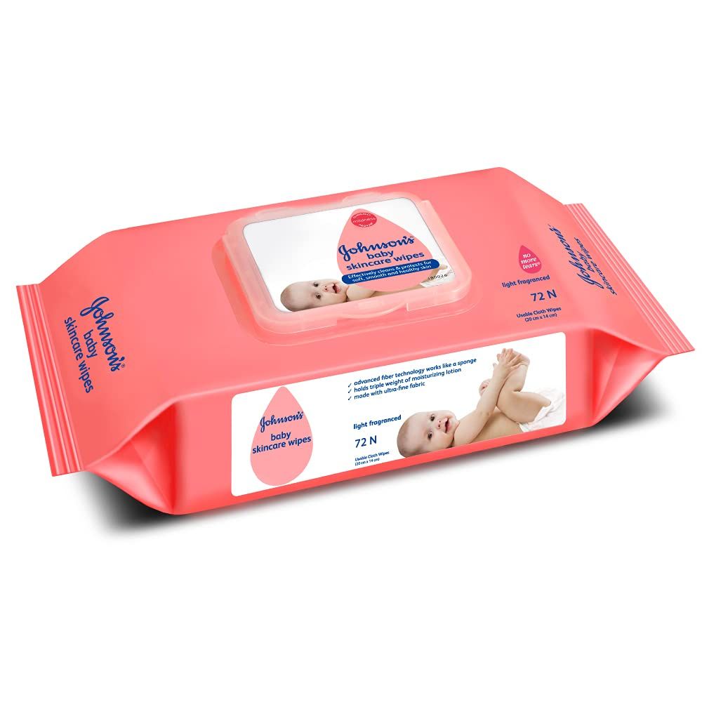 Johnson's Baby Skincare Wipes with Lid |72 Wet Wipes|