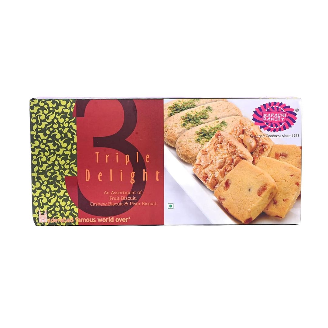 Karachi Bakery Triple Delight Chocolate Cashew Cookies, 600g