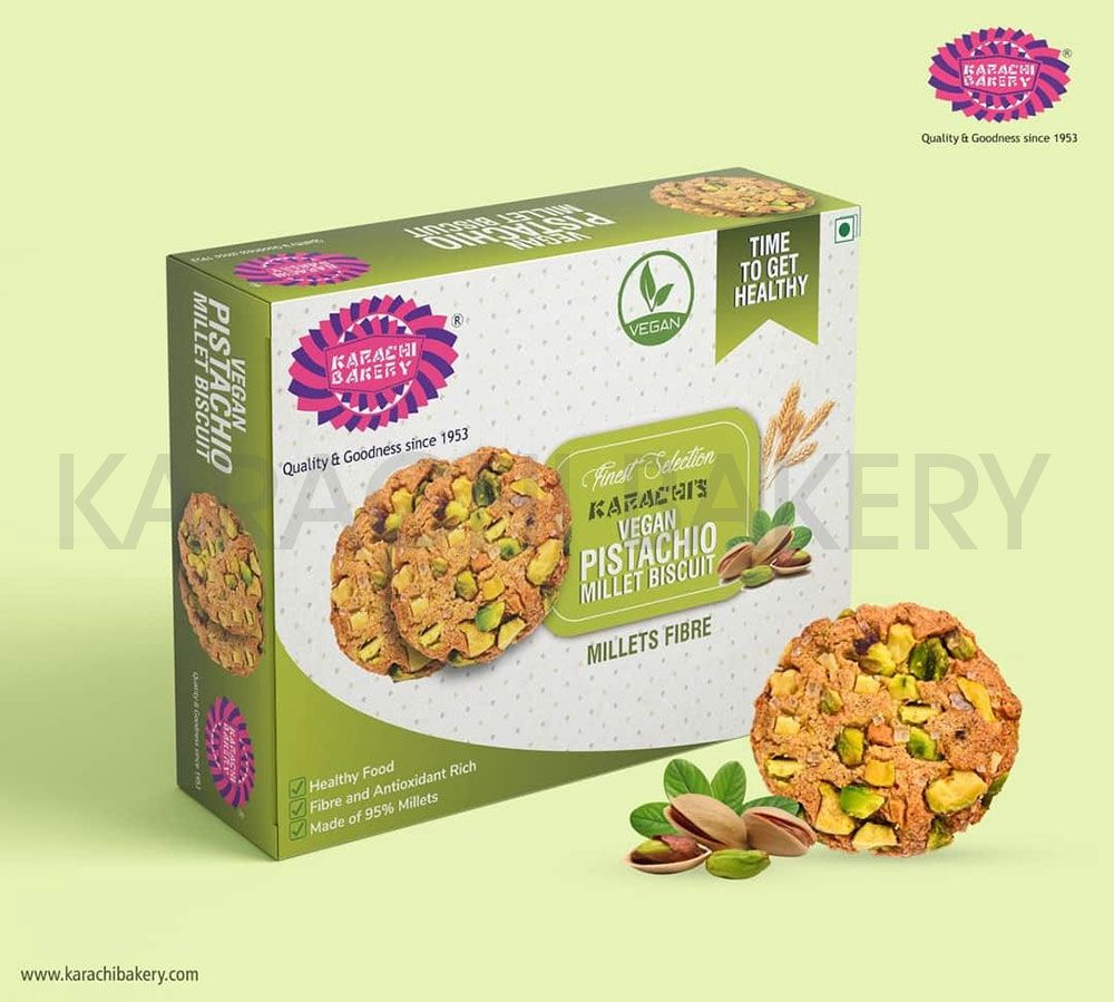 Karachi Bakery Vegan Pistachio Millet Biscuits, 300g
