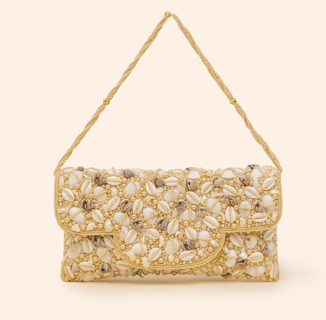 Ocean treasure honeycomb clutch