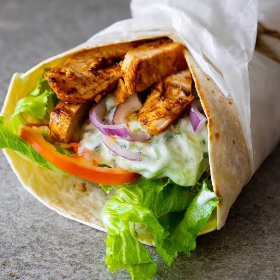 Grilled chicken wrap