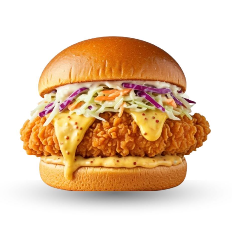 Honey Mustard Slaw Burger
