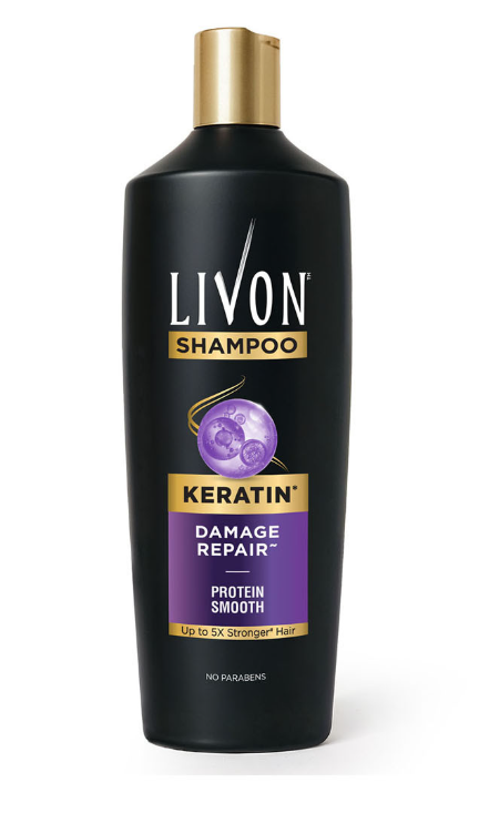Livon Keratin Damage Repair Shampoo for Smooth & 5x Stronger Hair
