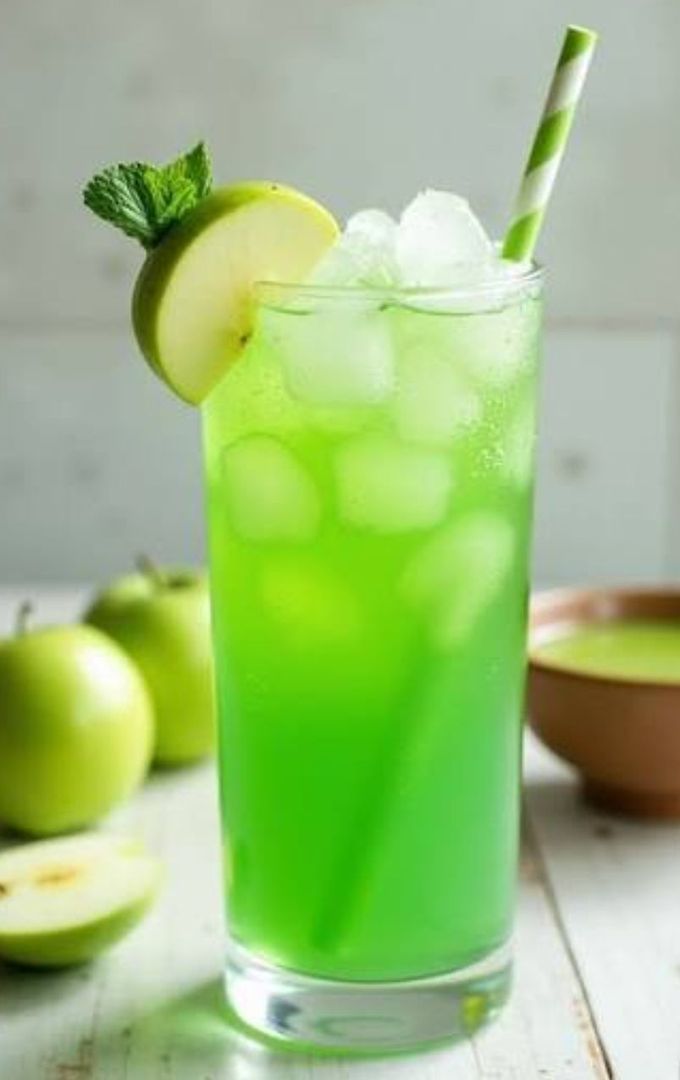 Green apple soda