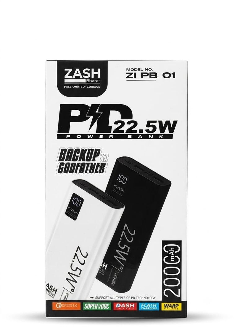 Zash bharat 22.5 fast charging power bank 20000mah