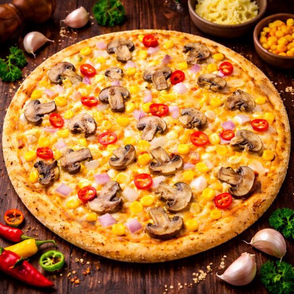 Mashroom delight-veg pizza