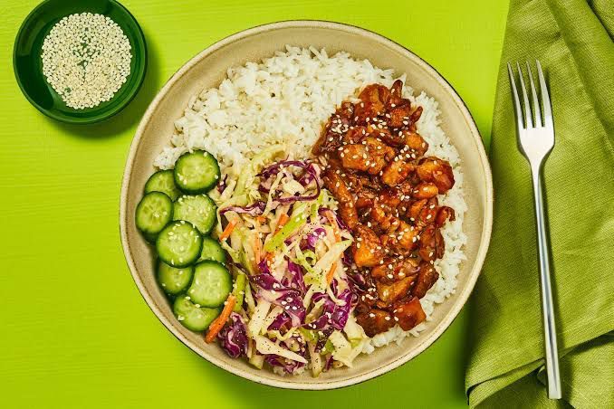 Chilli chicken rice bowl