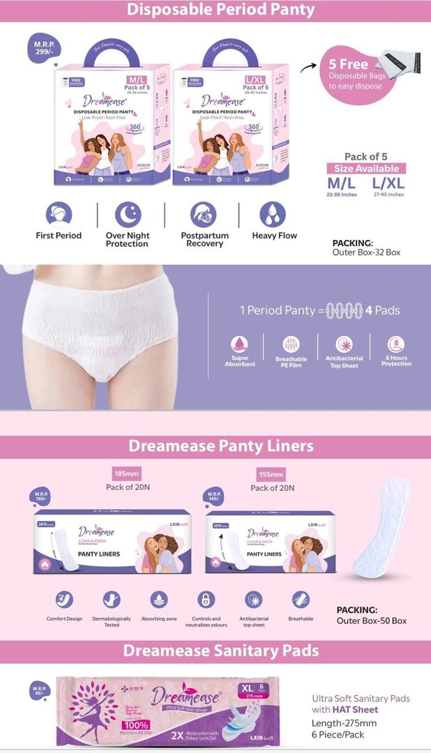 Dreamease disposoble period panty