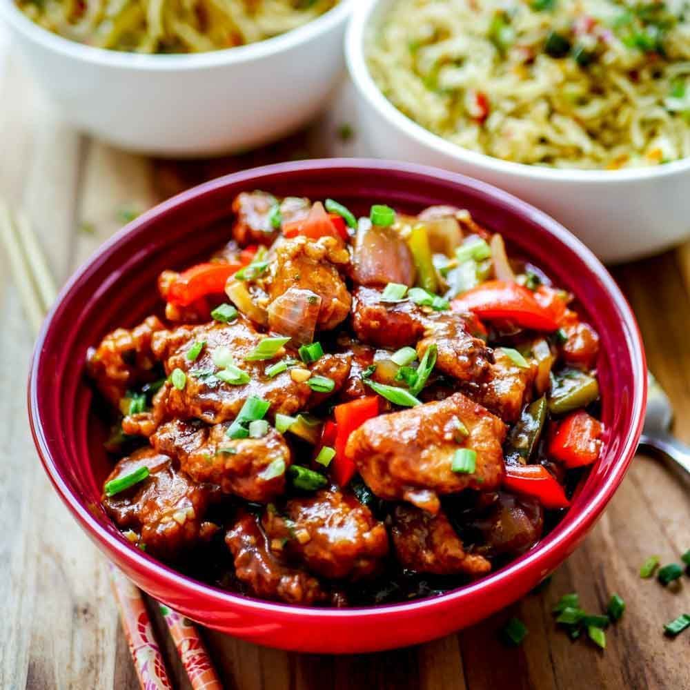 Chicken manchurain dry