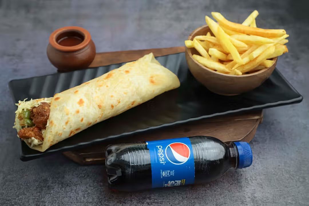 KATHI ROLL + FRENCH FRIES + PEPSI