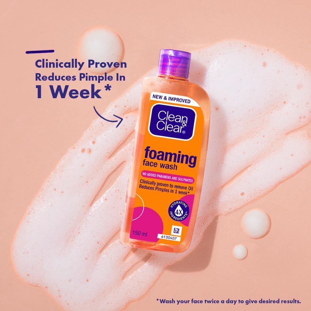 Clean and clear foaming face wash