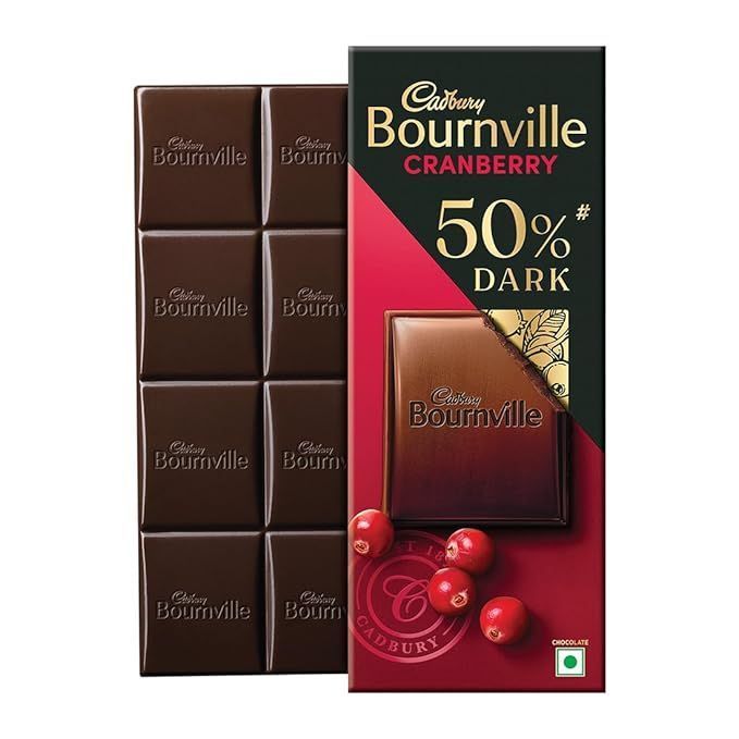 Cadbury Bournville Cranberry 50% Dark Chocolate Bar