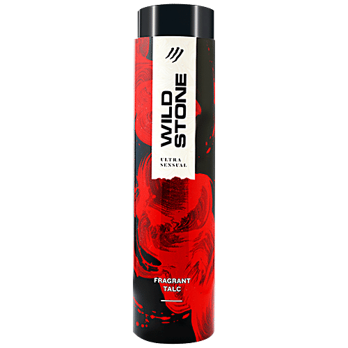 Wild Stone Ultra Sensual Talcum - Long Lasting Fragrance, Oil-Absorbent