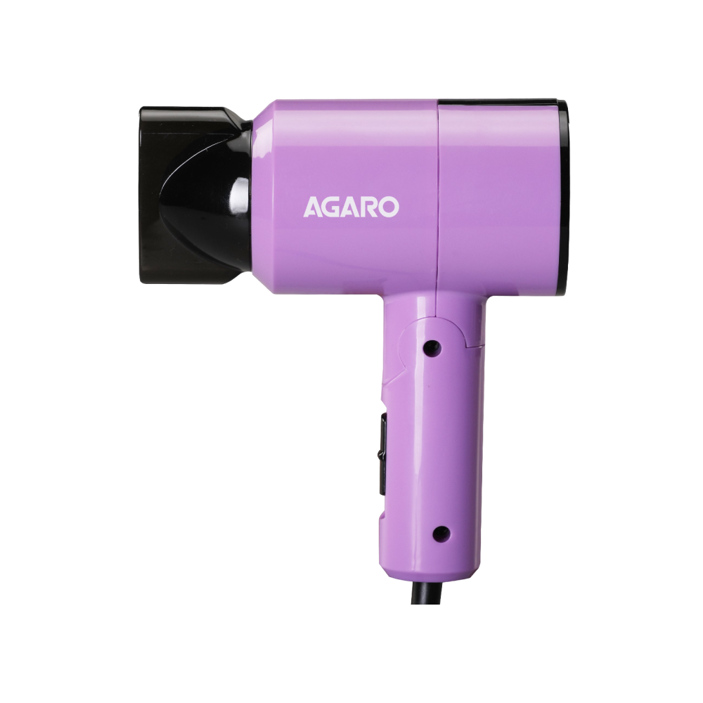 Agaro Foldable Hair Dryer (Purple, 1100W)