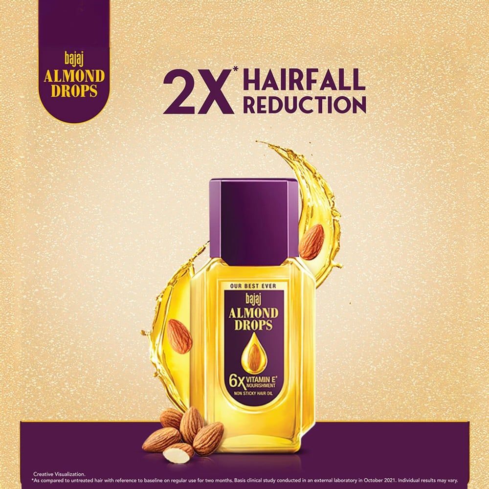 Bajaj Almond Drops Non-Sticky Hair Oil 185 ml