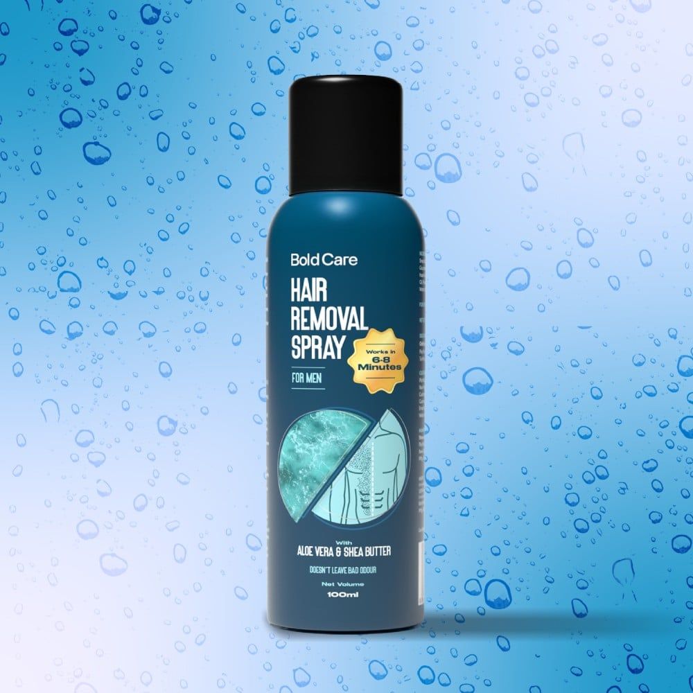 Bold Care Men's Hair Removal Spray with Aloe Vera & Shea Butter