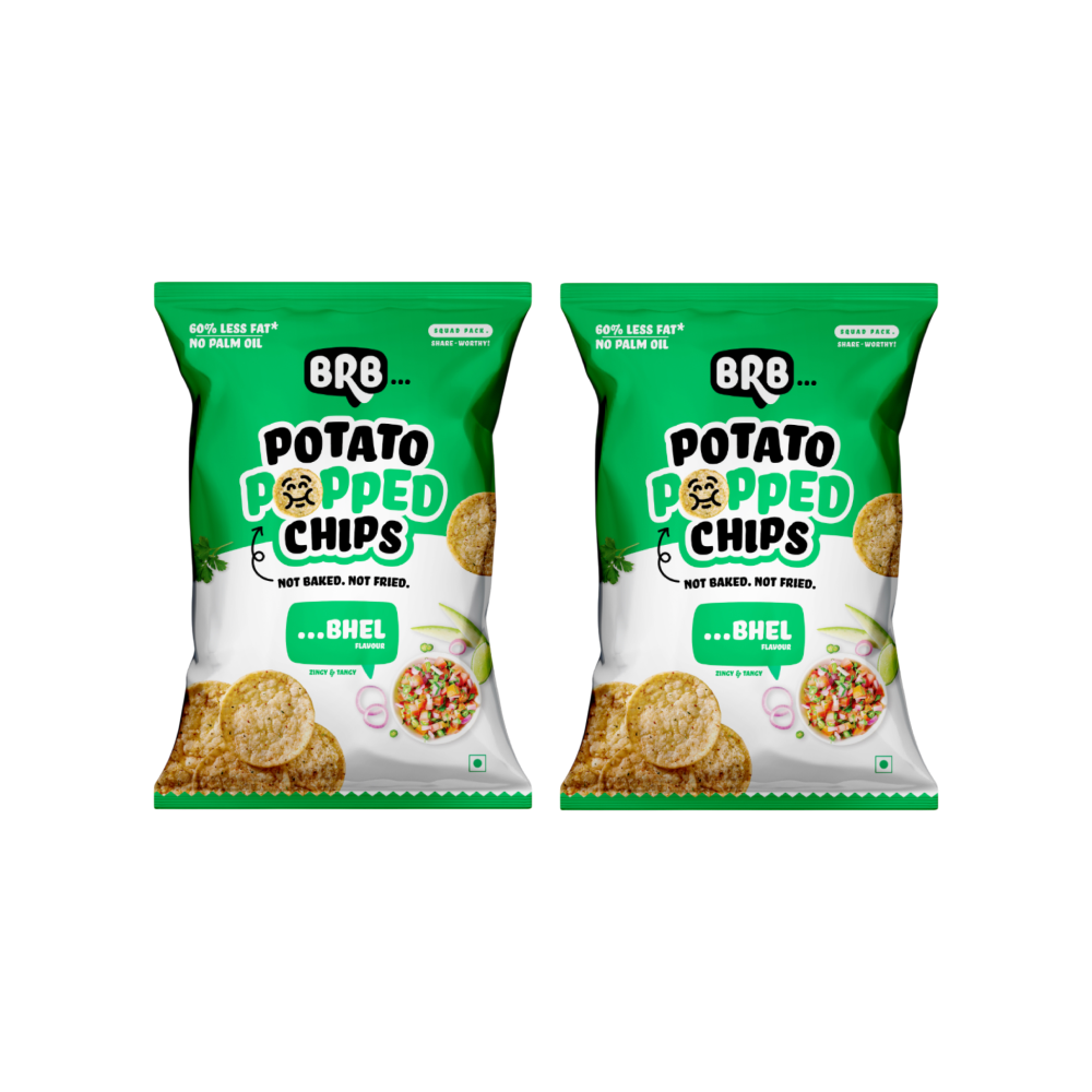 BRB Potato Popped Chips (Bhel Flavour) - Pack of 2