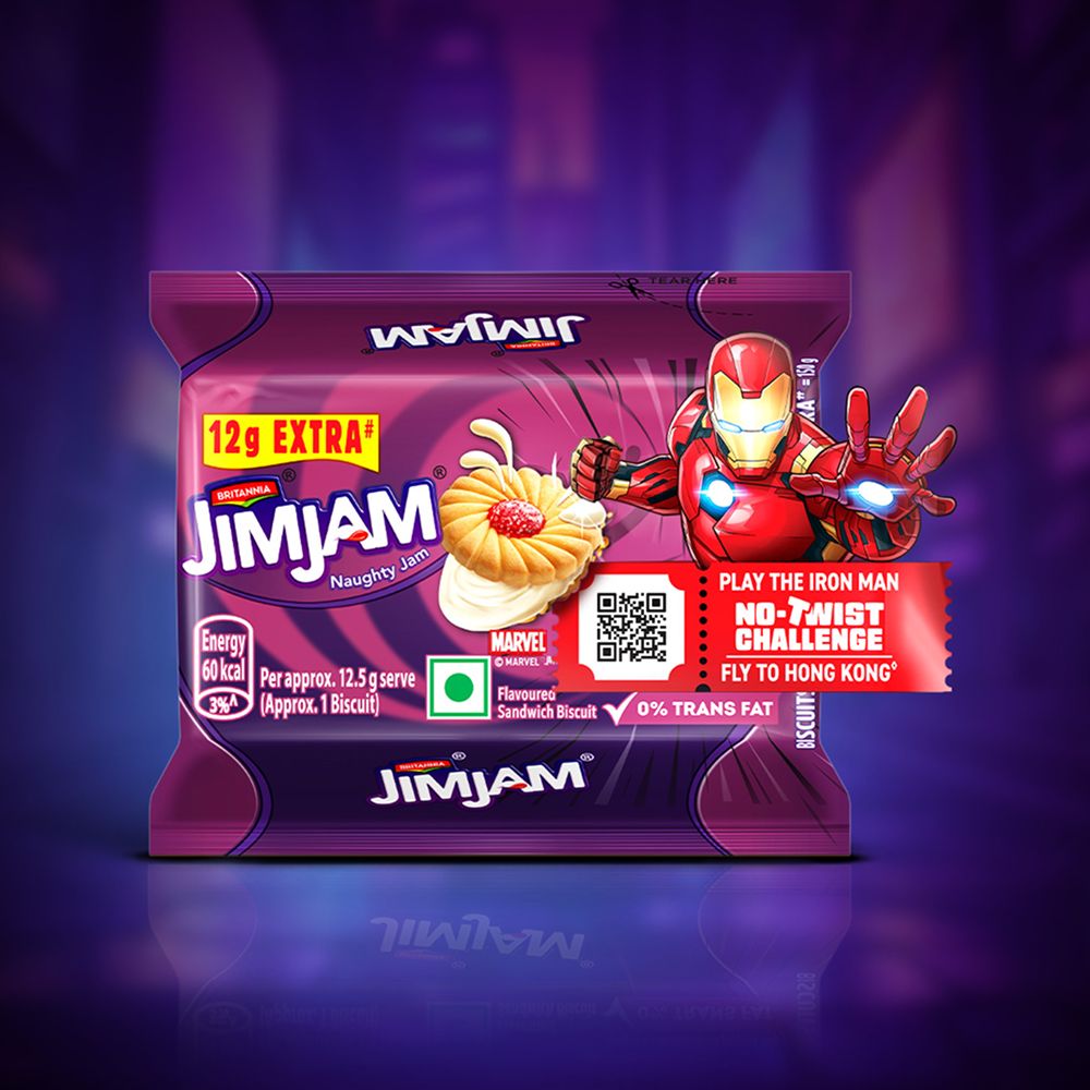 Britannia Treat Jim Jam Sandwich Crème Biscuits