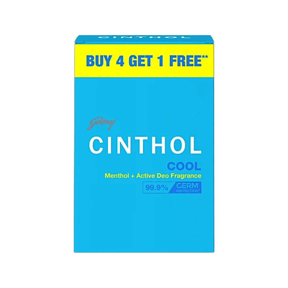 Cinthol Cool Bath Soap - Buy 4 Get 1 Free